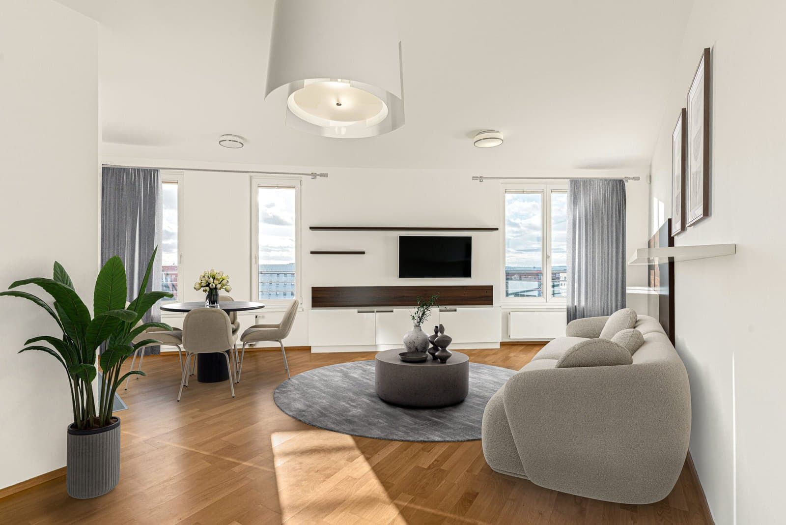 Zařízený obytný prostor po virtuálním home stagingu