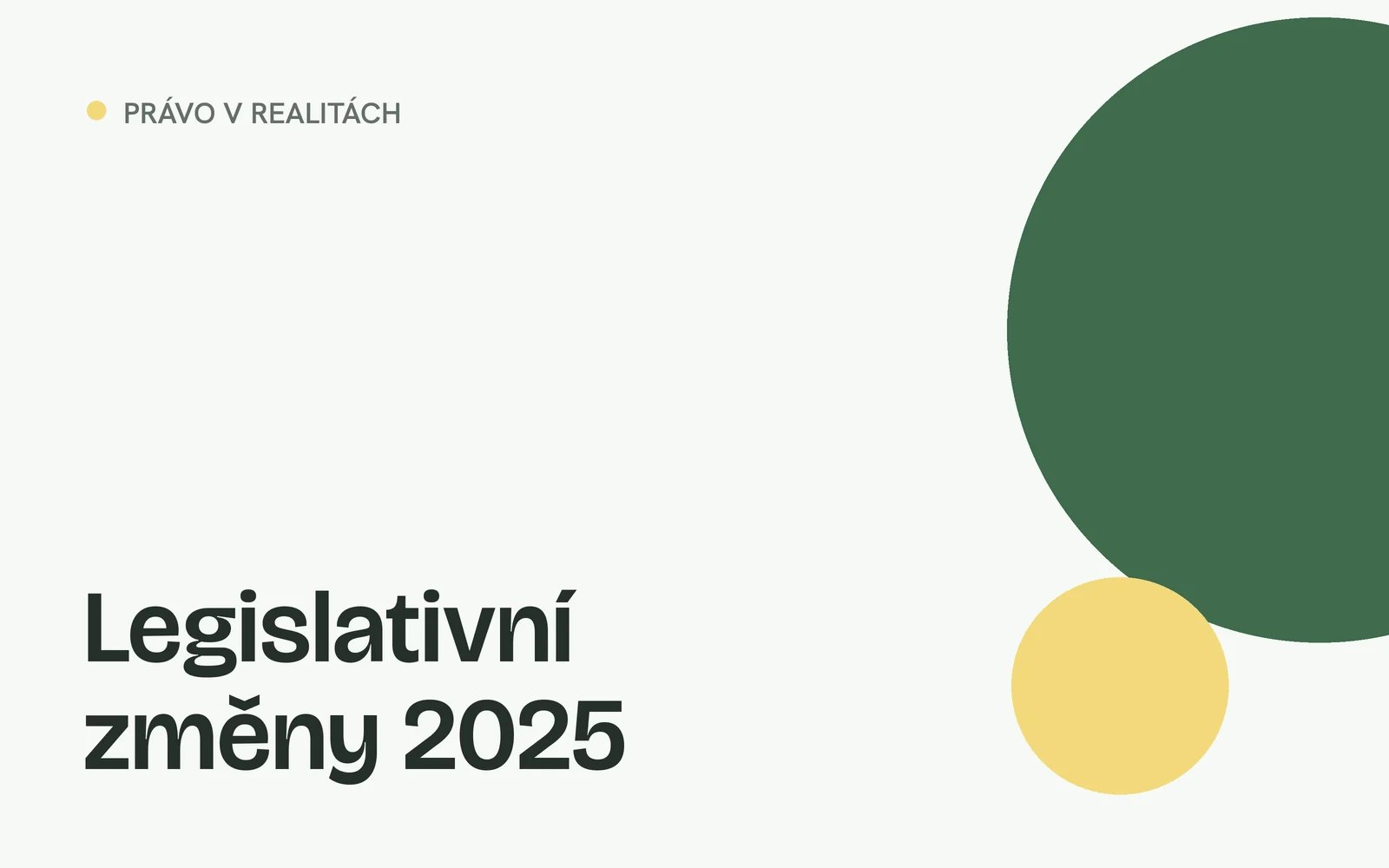 Náhled článku s nadpisem „Legislativní změny 2025“ a geometrickými tvary v barvách webu