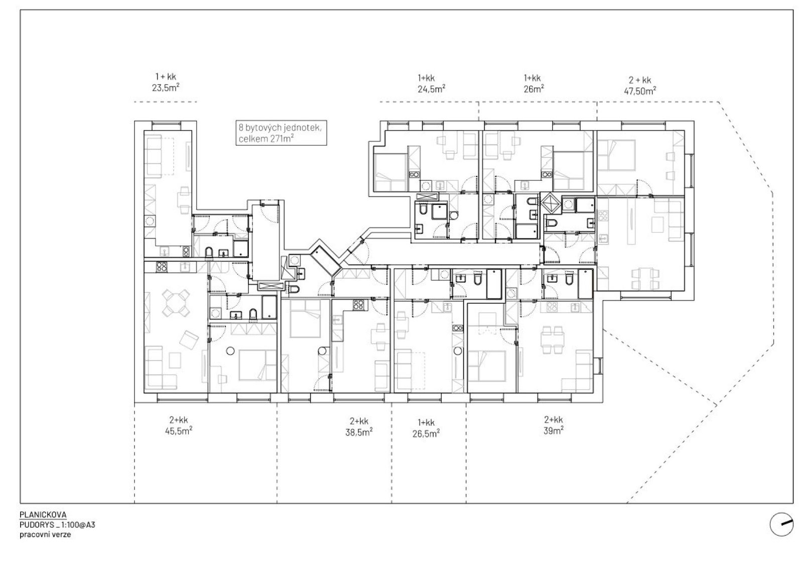 Půdorys, Projekt Hvězda: 8 bytů na Petřinách