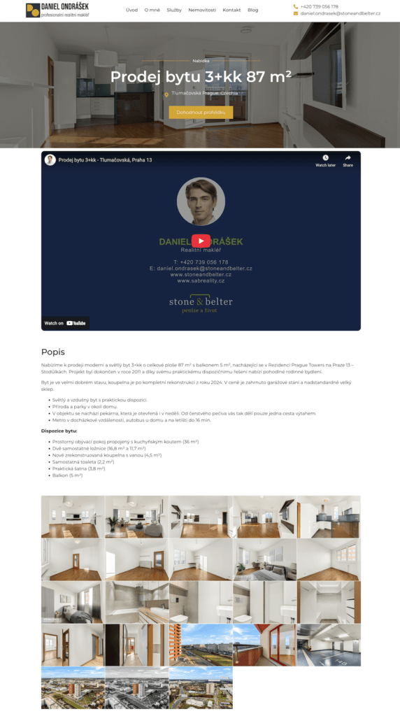 Marketing a reality - vlastní webová stránka nemovitosti